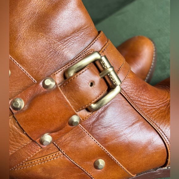 Michael by Michael Kors - Carney - Luggage Leather Studded Boot - Picture 3 of 9